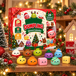 Christmas Squishy Dumpling Advent Calendar 2026 24 Days Of Christmas Blindbox Xmas Gifts - Advent Calendar / 7x10.2 IN