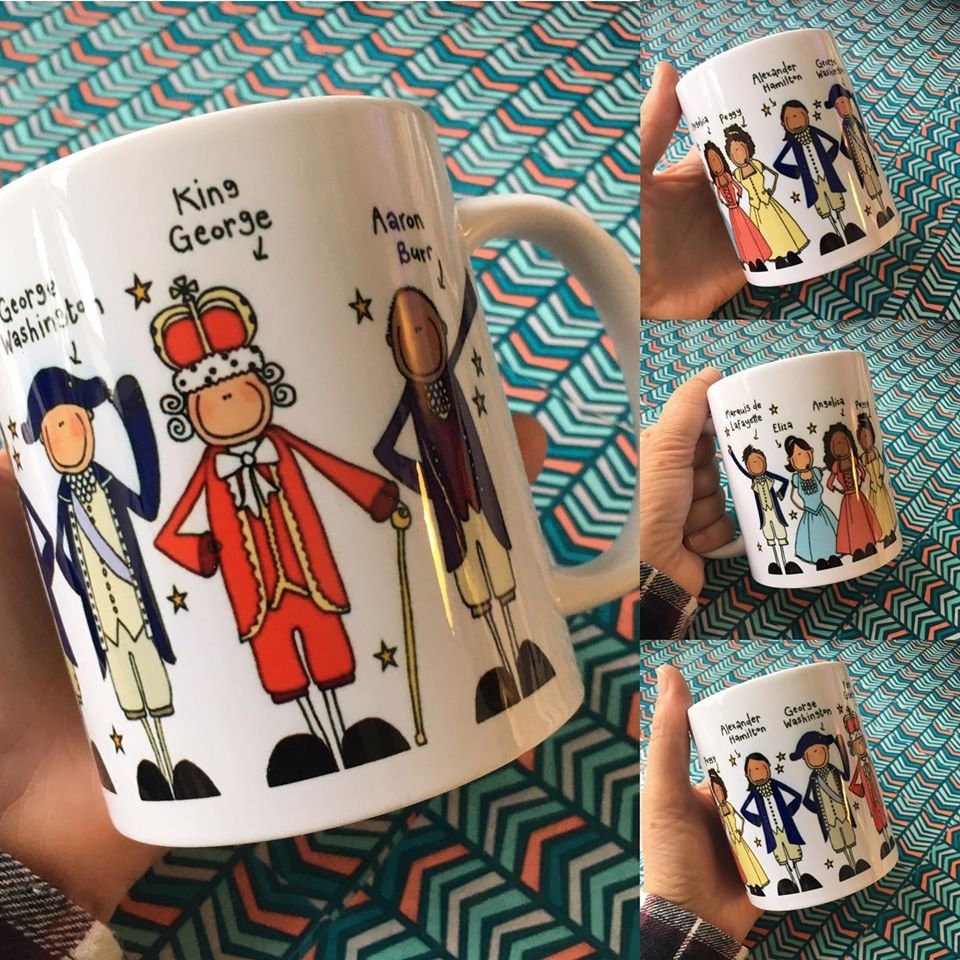 Blackshoe, Hamilton Mug, Hamilton, King George, Schuyler sisters, HamiFan, Hamilton Cup, Hamilton Quote, Hamilton Musical, Lafayette, burr LTN