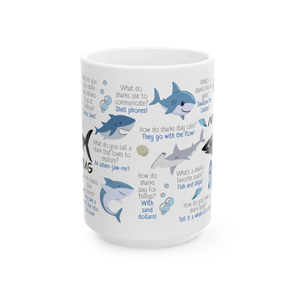 Shark Ceramic Mug, Marine Biologist Mug Gift, Shark Week Mug, Shark Biologist Gift, Great White Shark Mug, Shark Lover Gift LTN