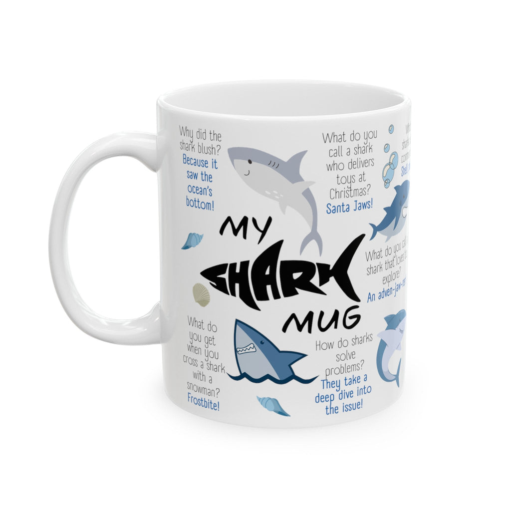Shark Ceramic Mug, Marine Biologist Mug Gift, Shark Week Mug, Shark Biologist Gift, Great White Shark Mug, Shark Lover Gift LTN
