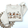 Cute Ghost Goose Reading Book Sweatshirt, KMH Embroidered Halloween Sweatshirt, Fall Spooky Season Sweatshirt, Book Lover Gift, Cozy Ghost Gift