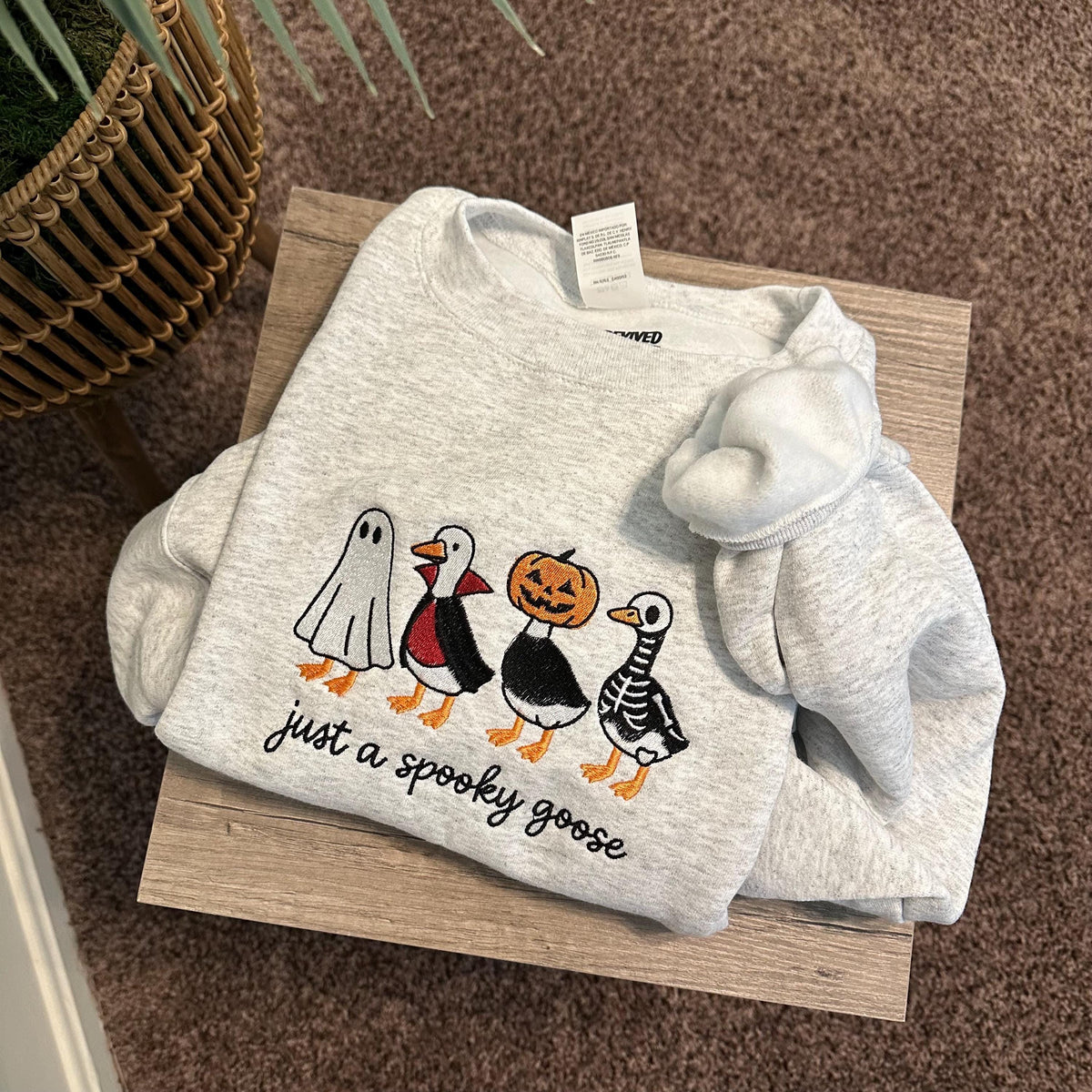 Spooky Goose Halloween Spooky Season Embroidery Geese Fall Autumn