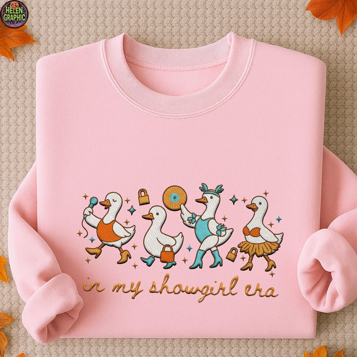 Show Girl Goose Embroidered Sweatshirt
