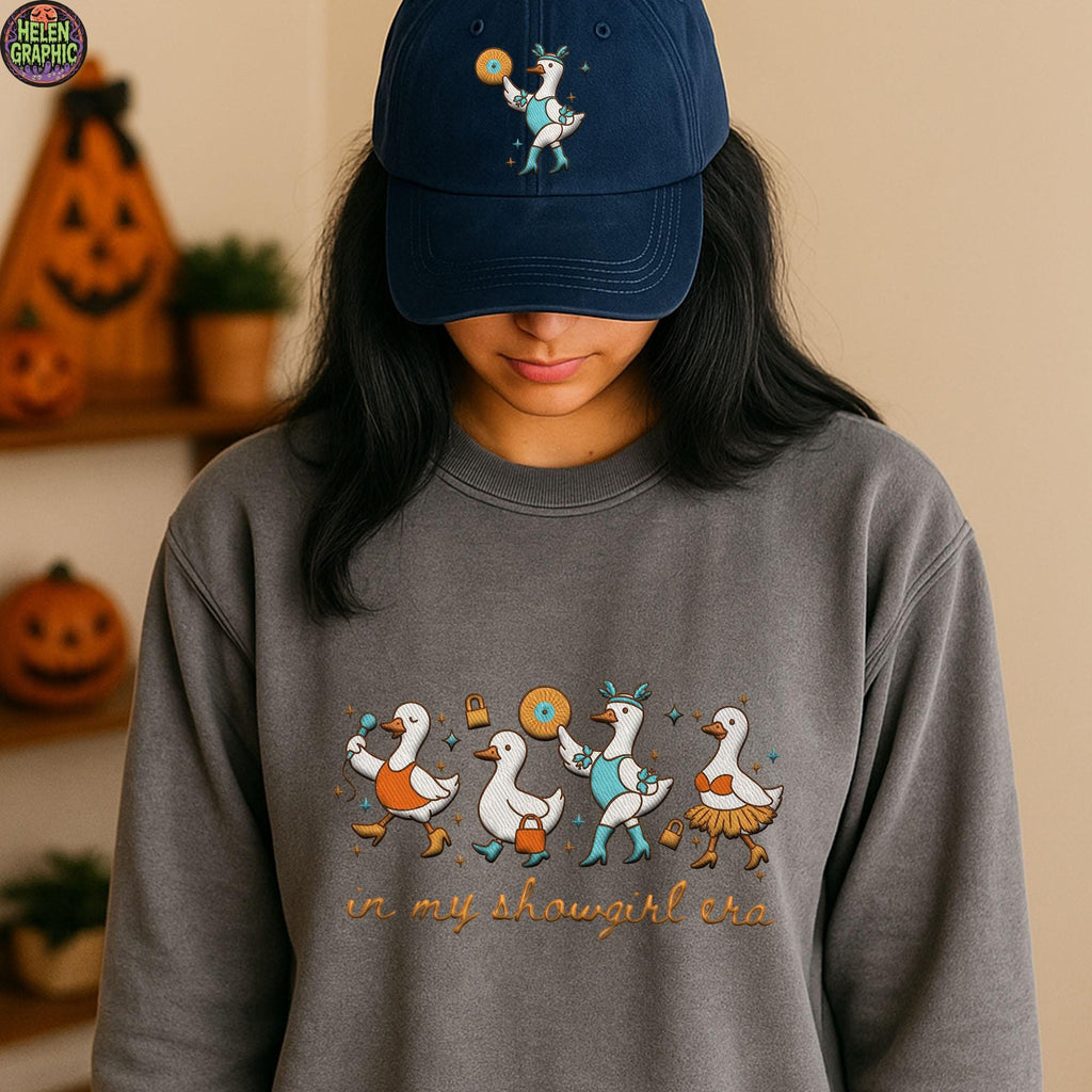 Show Girl Goose Embroidered Sweatshirt