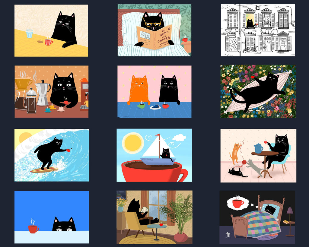 2027 Wall Calendar - Mürri the Grumpy Cat Needs Coffee