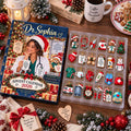 Personalized Doctor Advent Calendar HG, Healthcare Countdown, 24 Mini Ornaments, Custom Name Medical Gift, Christmas GIFT 2026, Doctor Decor