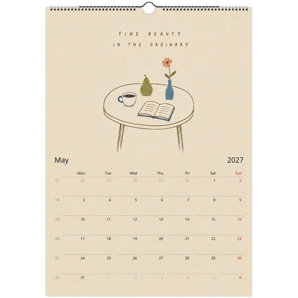 2027 Wall Calendar, Illustrated Wall Calendar