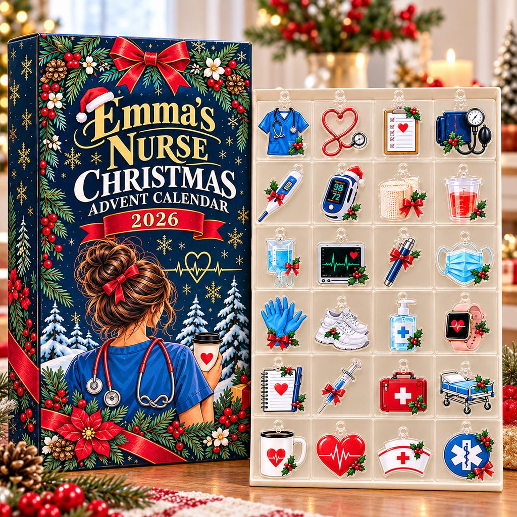 Registered Nurse Advent Calendar HG, 24 Acrylic Hanging Ornaments, Profession Christmas Countdown, Keepsake Gift, Registered Nurse Christmas